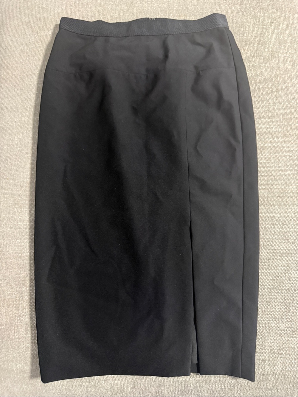 Ann Taylor Classic Black Maxi Pencil Skirt with Side Slit NWOT Sz 0
